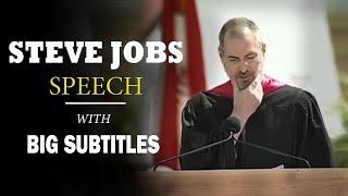 Steve Jobs Stay Hungry Stay Foolish - Stanford Commencement  ENGLISH SPEECH with BIG Subtitles