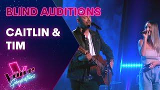 Caitlin & Tim Sing Lady Gaga  The Blind Auditions  The Voice Generations Australia