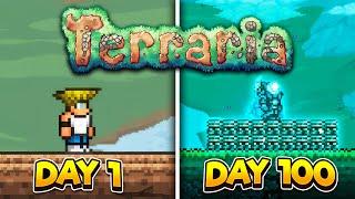 I Survived 100 Days As A Terraria Ranger - Master Mode FULL MOVIE