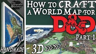 How to CRAFT a 3D Map Part 1 Setting up a Frame Cutting out Landmasses Carving the Coastline