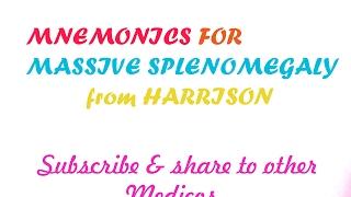 Diseases with Massive Splenomegaly Mnemonic from HARRISONSMnemonic for NEET-PGUSMLE step 1