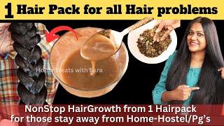 1 Hair Pack for all Hair Problems–Super fast Hair Growth Challenge For those who Stay in HostelPG