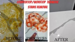 Are Turmeric Stains Ruining Your Kitchen Countertops? #how to remove turmeric stains from kitchen