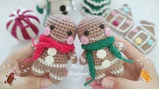 Crochet Gingerbread Man #videotutorial #christmas #diy  #decoration #handmade #crochet #amigurumi