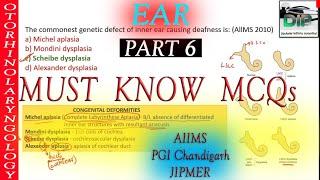 MCQs  Ear  ENT  Visual Explanation Mnemonics  AIIMS PGI JIPMER  DIP Medical Video  Part 6