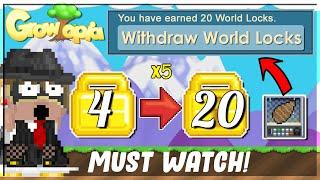 HOW TO 5X YOUR 4 WLS?  4 TO 20 WLS?? HUGE PROFIT  Growtopia How to get rich 2021