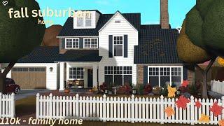  fall suburban family home  exterior  bloxburg speedbuild 