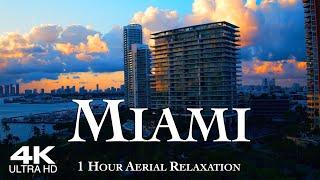 4K MIAMI & Florida Keys  1 Hour Drone Aerial Relaxation 2024  USA United States GTA VI 6