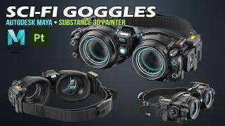 Sci-Fi Goggles  Autodesk Maya + Substance 3D Painter