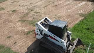 Grading a pad for a Barndominium