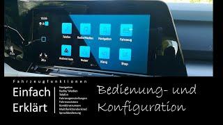 VW Golf 8 Neuer Caddy Bedienung und Konfiguration Homescreen und Controlcenter