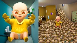 What if we SPAWN Million of PLUSHIES? In Horror Game The Baby In Yellow