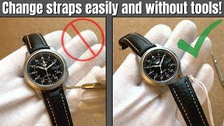 How to change  remove a watch strap without tools