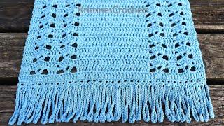 How To Crochet Rectangular Table Runner - Easy Pattern