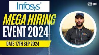 Infosys Mega Hiring Event 2024  Infosys Off Campus Placement  Infosys Recruitment 2024