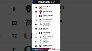 Giants Mock Draft 2023