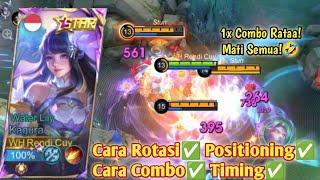 ROTASI KAGURA DI EARLY BIAR NGEBANTAI + KILL BNYK BUILD KAGURA TERSAKIT 2024 -KAGURA GAMEPLAY-MLBB