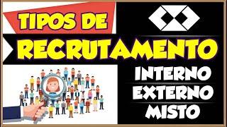 Tipos de RECRUTAMENTO Interno Externo e Misto  Gestão de Pessoas  Recrutamento e Seleção