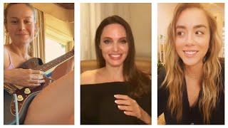 Marvel Cast on Quarantine Part 27  Brie Larson Angelina Jolie Chloe Bennet