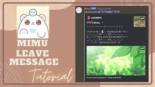 ༊*·˚ mimu leave message  discord tutorial  slash commands 2022  aesthetic