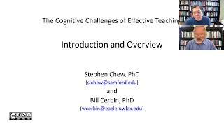 Introduction & Overview Cognitive Challenges of Effective Teaching Videos