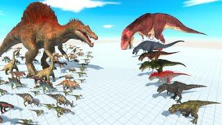 Spinosaurus VS T Rex - Dinosaurs Team Fight Tyrannosaurus Rex Evolved