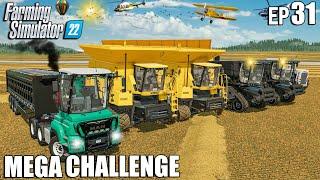 HARVESTING 520.000 LITERS of BARLEY and WHEAT  MEGA Challenge #31  Farming Simulator 22