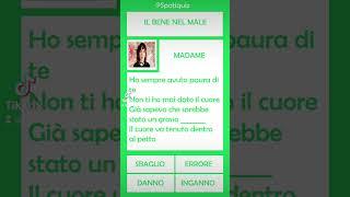 Quiz 23 - Madame - Il bene nel male #quiz #madame #spotify #ilbenenelmale #shorts #follow