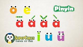 学中文-拼音  Learn Chinese for kids - Pronunciation Pinyin - Vowel  Aprender Chino Pinyin - Vocal