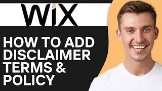 How To Add Disclaimer Terms and Policy Page on Wix Landing Page 2024  Full Guide