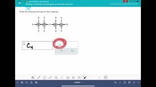 ALEKS Writing a chemical formula given a chemical structure