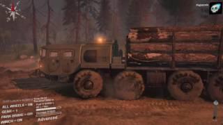 HD Spintires 2016 Volcano Map Hardcore Mode Delivering Logs