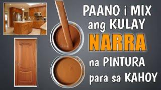 Paano i mix ang kulay NARRA na pintura para sa Kahoy?