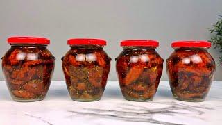 I love tomatoes  this way for winter How to make dried tomatoes in olive oil with aromatic herbs