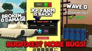 More Bugs Appear Again... Military Base Broke & Others  Tower Defense Simulator Roblox