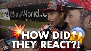 Dovizioso + Marquez react to their last lap battle  2019 #AustrianGP