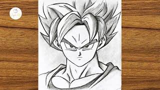 How To Draw Goku Super Saiyan blue  Easy drawing ideas for beginners  Beginners drawing