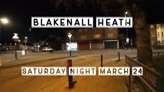 Blakenall Heath Night Walk On A Saturday Night 23rd March 2024 Walsall West Midlands UK.