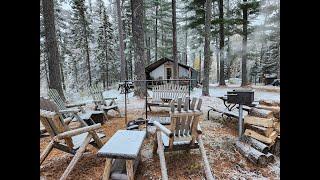 THE TENT. Getting Ready For Deer Camp. First snowfall of the season.