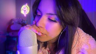 ASMR Extremely Up Close Whispers + Triggers Covering & Uncovering the mic Soft Spoken Rambles 