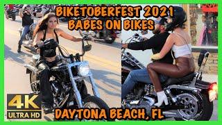 Babes on Bikes - 4K - Biketoberfest 2021 - Daytona Beach Florida - Biker Girls - Bike Week
