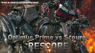 Optimus Prime vs Scourge Final Fight RESCORE w Forest Battle and Battle Theme