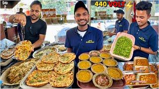 440 Volts MOST SPICY Punjabi Nashta  Street Food India  Seeti Kulcha