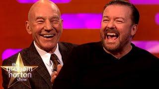 Sir Patrick Stewart & Ricky Gervais Couldnt Stop Laughing Over The Word Panties