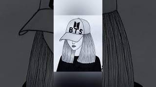 BTS Girl Drawing #shorts #bts #btsarmy #btsdrawing