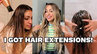 UPDATED HOW TO WASH AND STYLE YOUR HAIR WITH HAIR EXTENSIONS I TIP  TAPE INS & HAND TIED BEADED