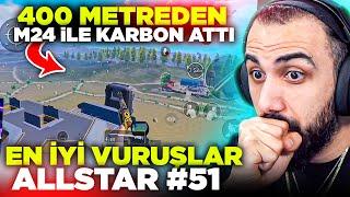 M24 İLE 400 METREDEN KARBON ATTI İMKANSIZ  EN İYİ VURUŞLAR ALLSTAR #51  PUBG MOBILE