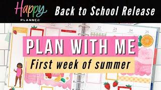 Plan With Me - First Week of Summer Spread New Seasonal Teacher Sticker Book - Big Happy Planner ️