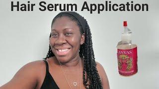 Canvas Beauty Blossom Hair Serum 2.0 Application #hairserum #naturalhair