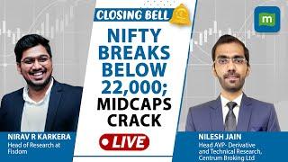 Live Nifty Breaches 22000 Ahead Of F&O Expiry Midcaps Crack Vodafone Idea In Focus Closing Bell